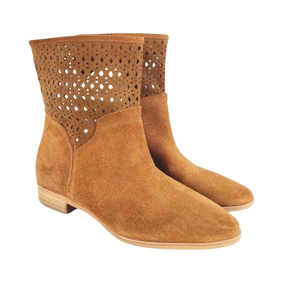 Michael Kors Suede Perforated Leather Ankle Boots‎ - Picture 1 of 12